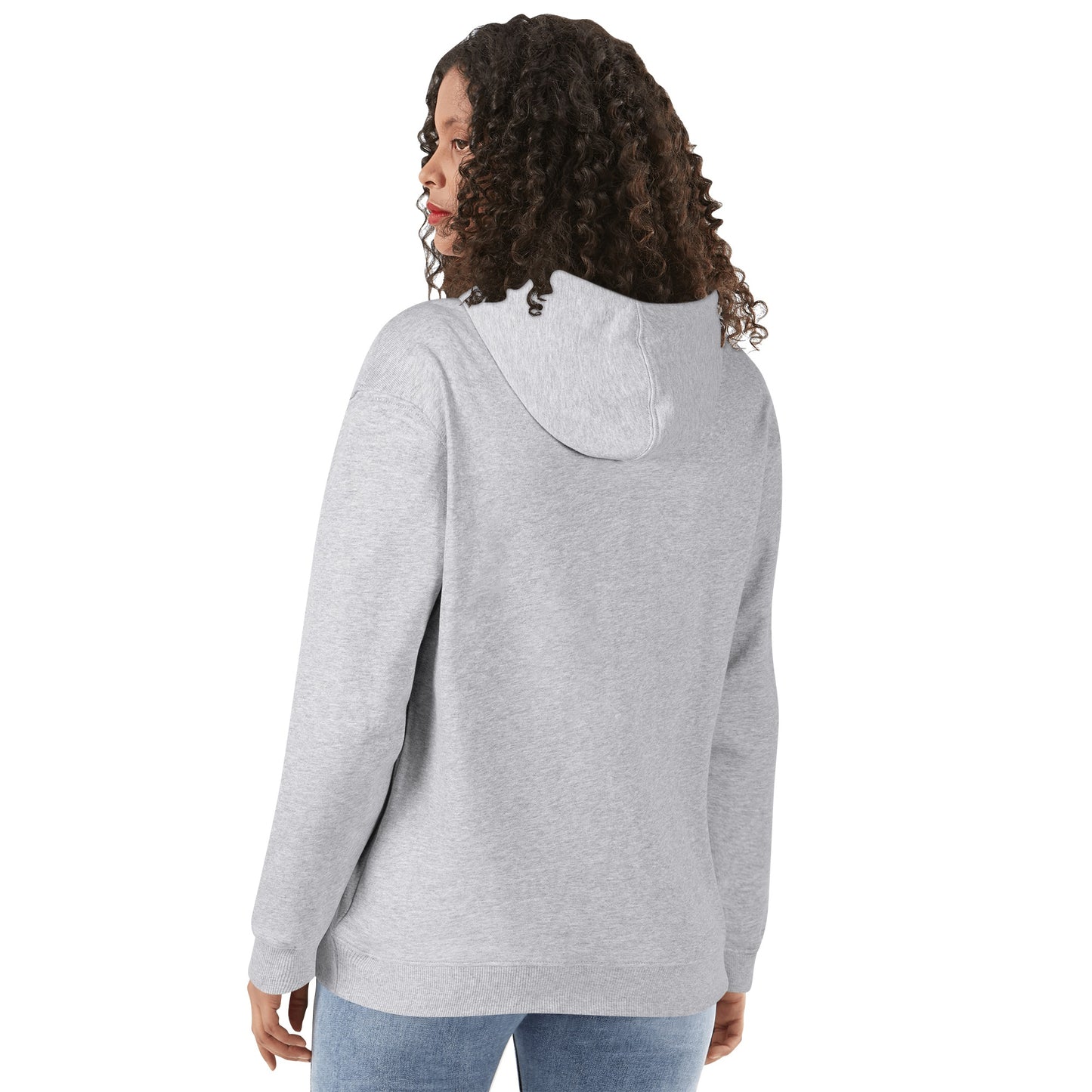 Front & Back Printing Adult Cotton Hoodie - Love yourself