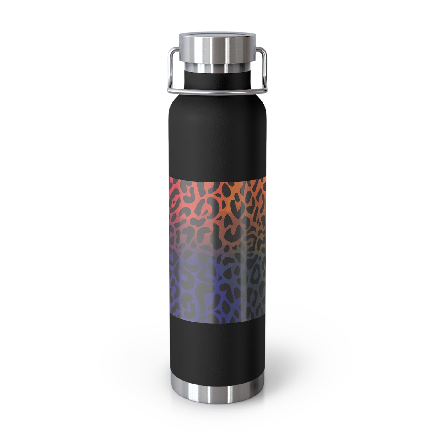 Copper Vacuum Insulated Bottle, 22oz - Rainbow Leopard