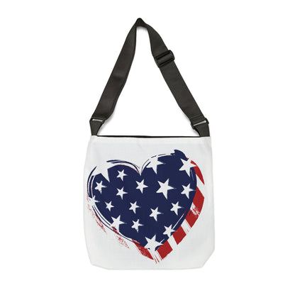 Adjustable Tote Bag (AOP) - RWB Heart