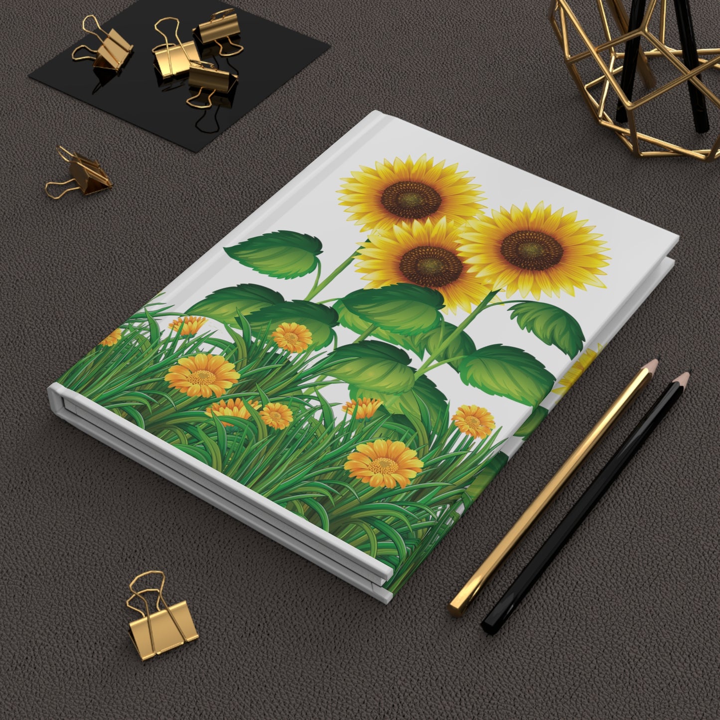 Hardcover Journal Matte - Sunflowers