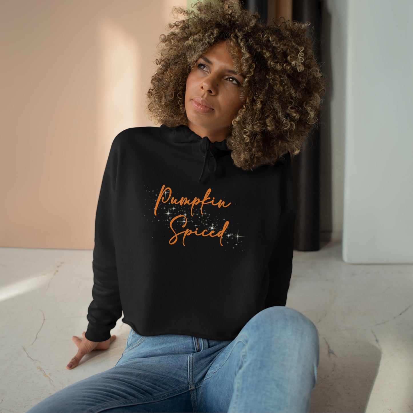 Crop Hoodie  - Pumpkin Spiced