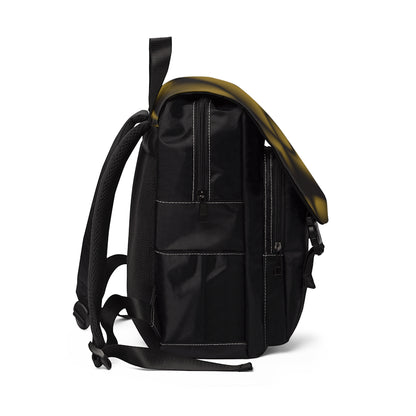 Unisex Casual Shoulder Backpack - Gold Gradient