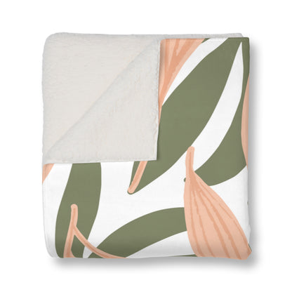 Sherpa Blanket - Leaves