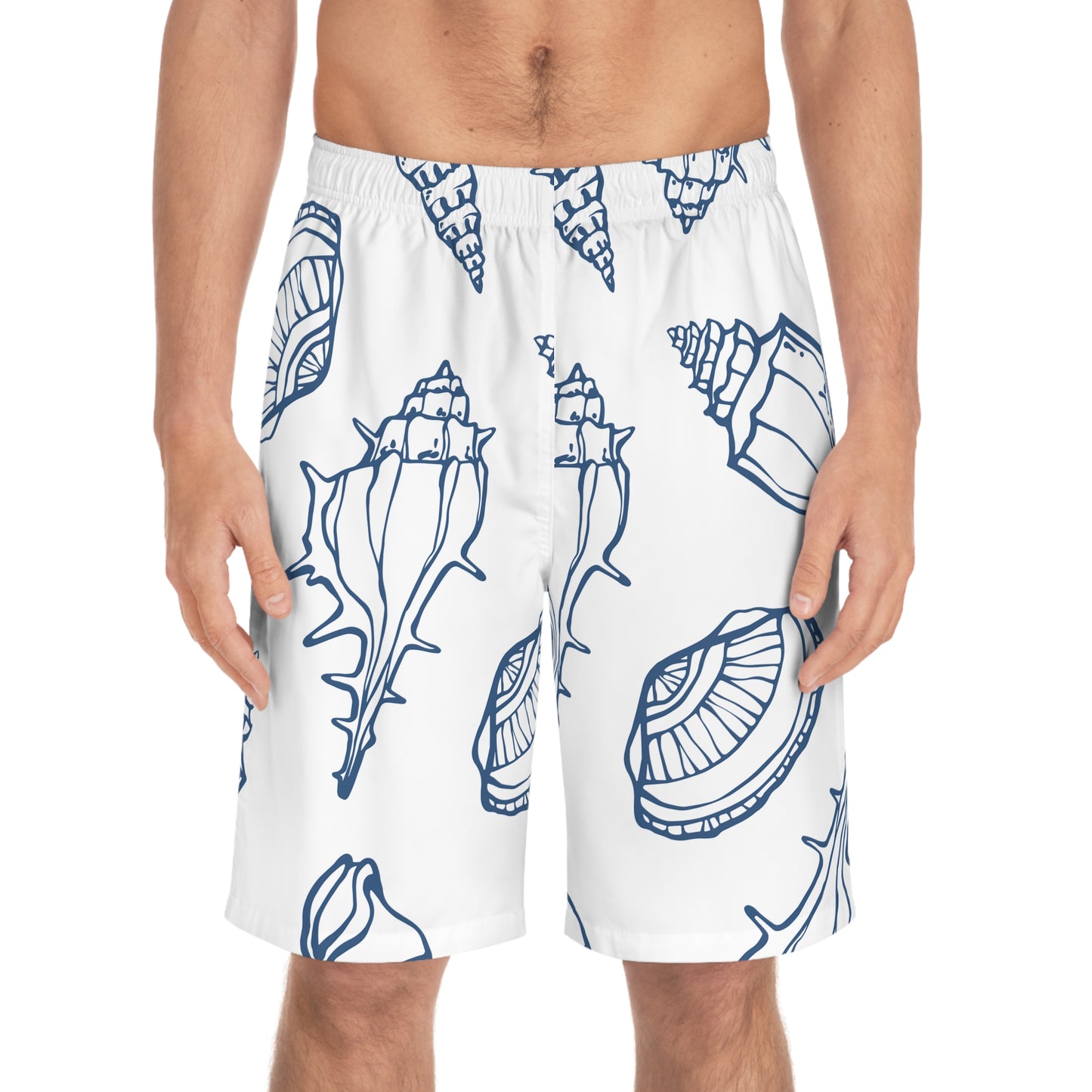 Men's Board Shorts (AOP) - Seashell 2