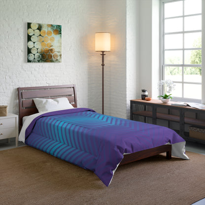 Comforter - Purple/Blue Zig Zag