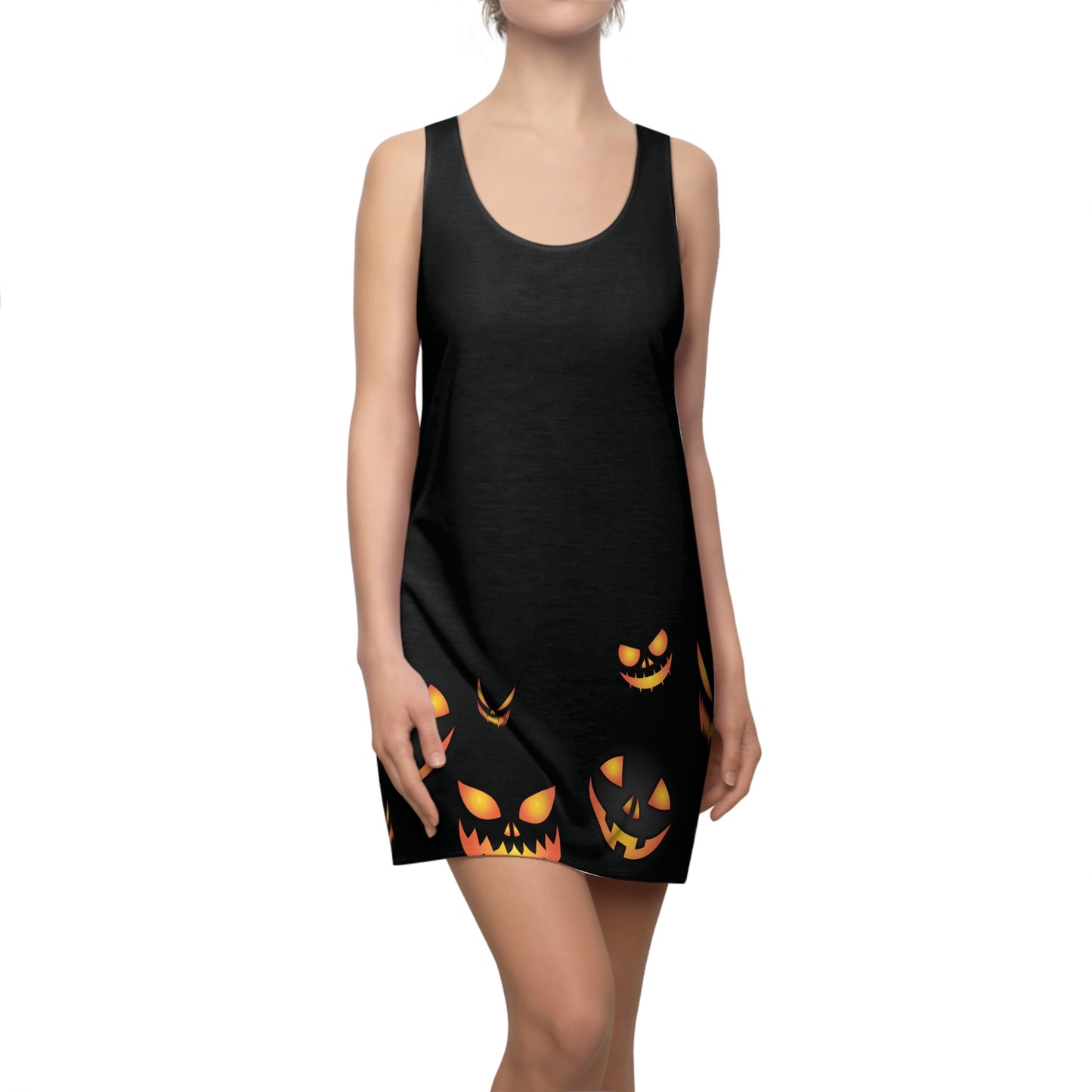 Women's Cut & Sew Racerback Dress (AOP) - Pumpkin