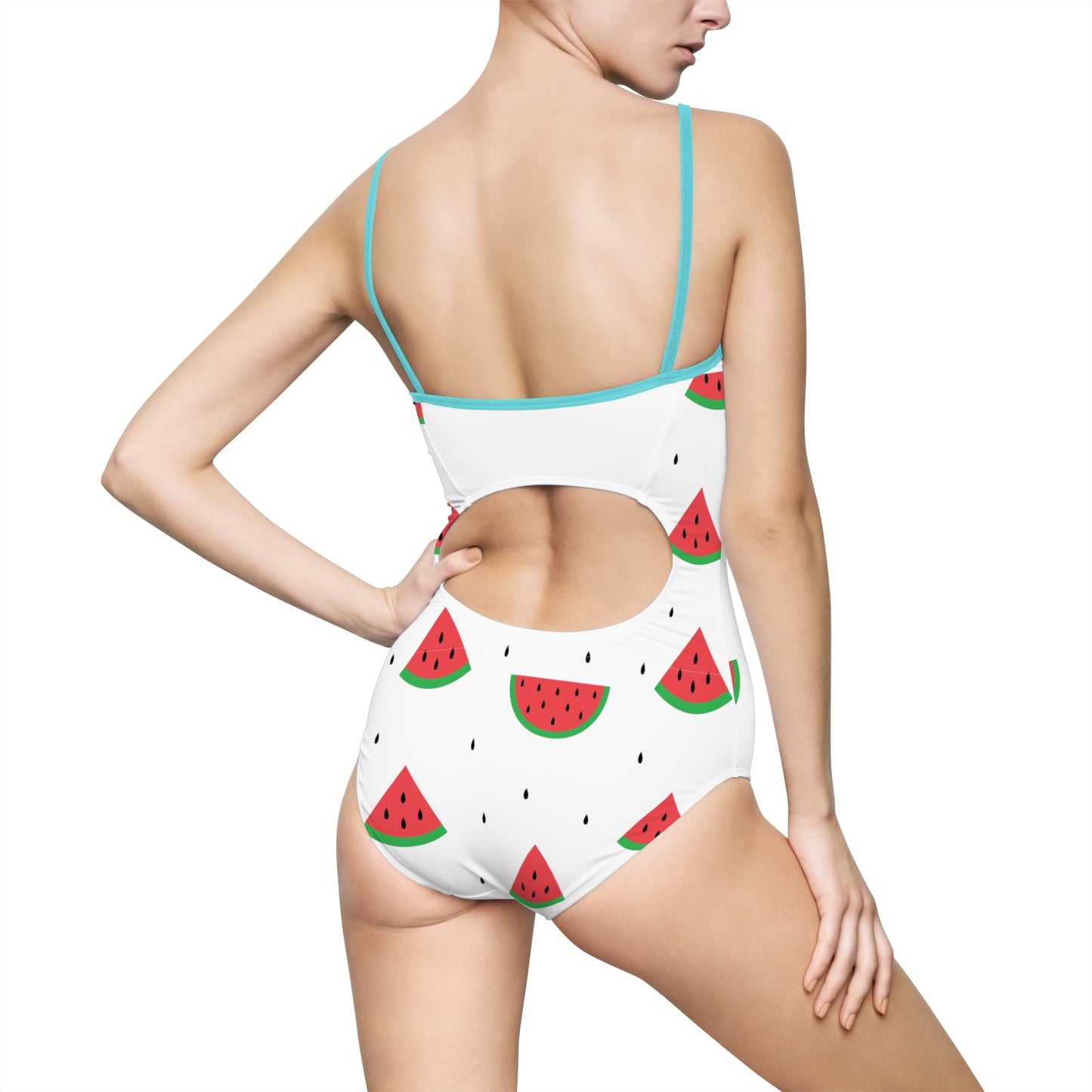 Women's One-piece Swimsuit (AOP) - Watermelons