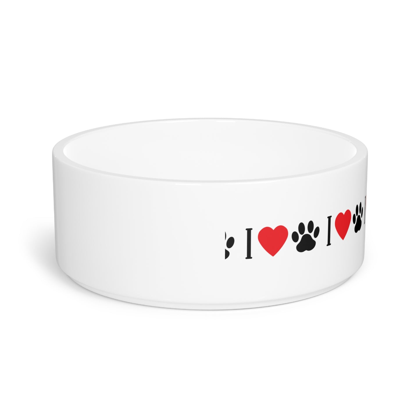 Pet Bowl - I Love Paw Print