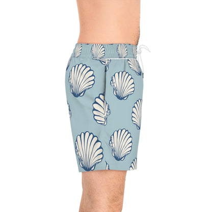 Men's Mid-Length Swim Shorts (AOP) - Seashell