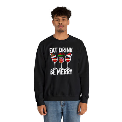 Unisex Heavy Blend™ Crewneck Sweatshirt - Eat, Drink and be Merry