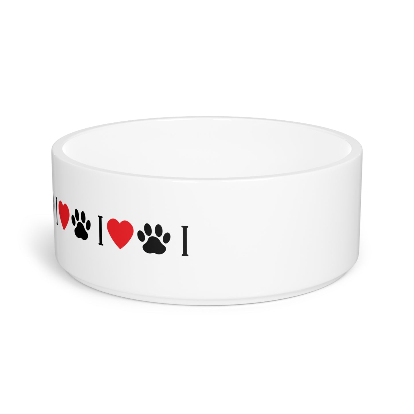 Pet Bowl - I Love Paw Print