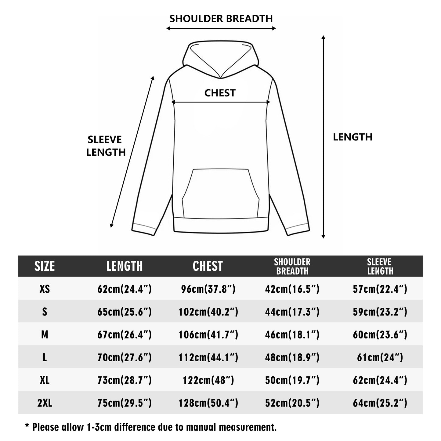 Front & Back Printing Adult Cotton Hoodie - Happy Fall