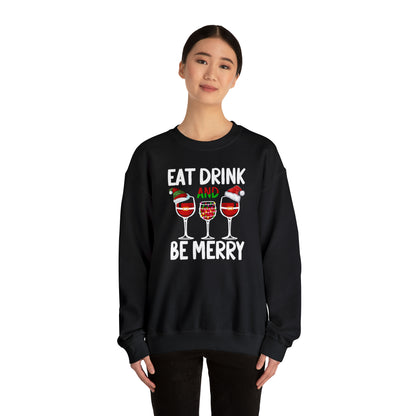 Unisex Heavy Blend™ Crewneck Sweatshirt - Eat, Drink and be Merry