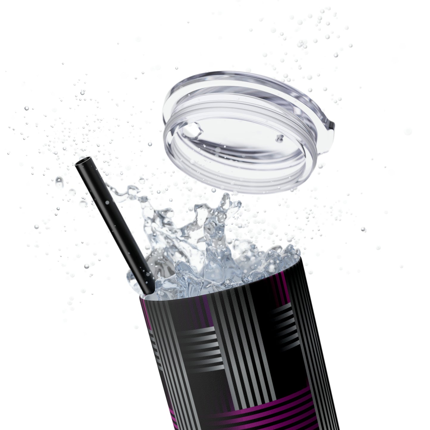 Skinny Tumbler with Straw, 20oz - Abstract 2