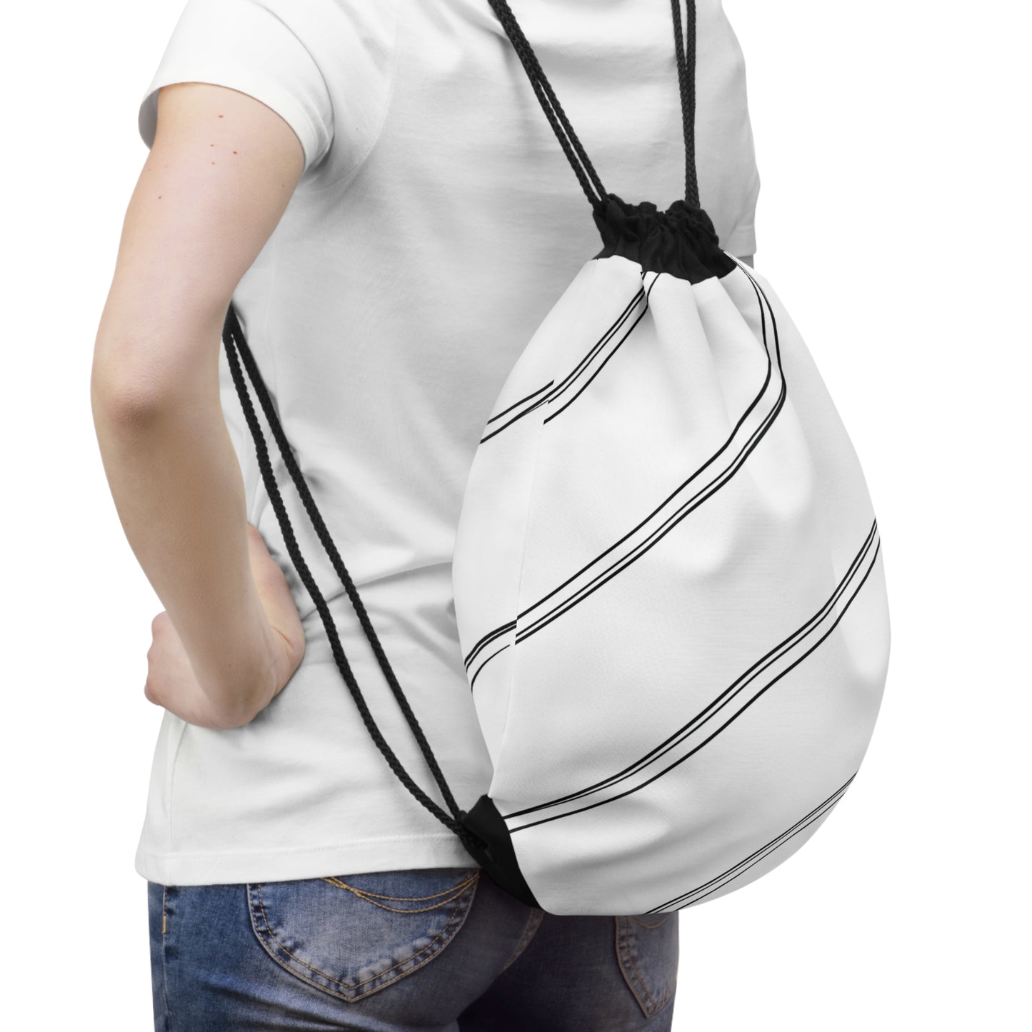 Drawstring Bag - Diagonal Stripe