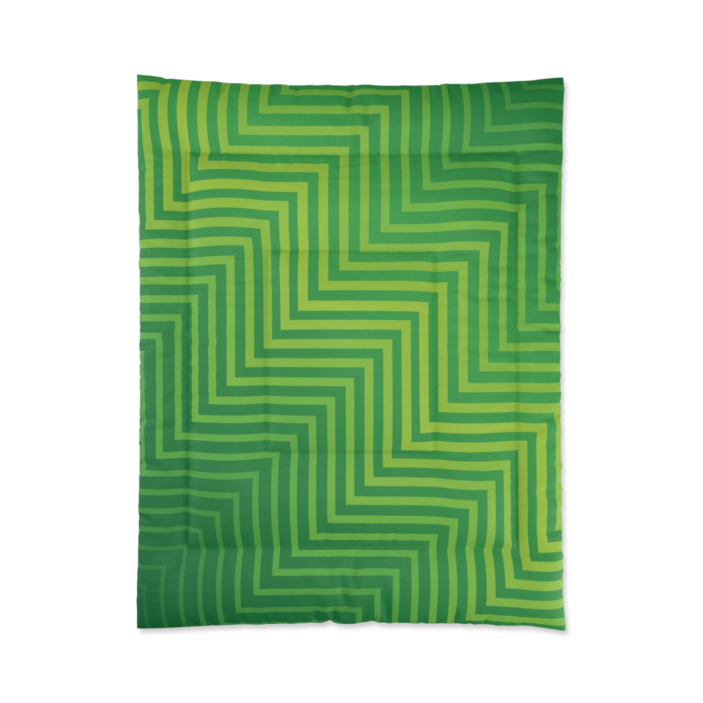 Comforter - Green Zig Zag