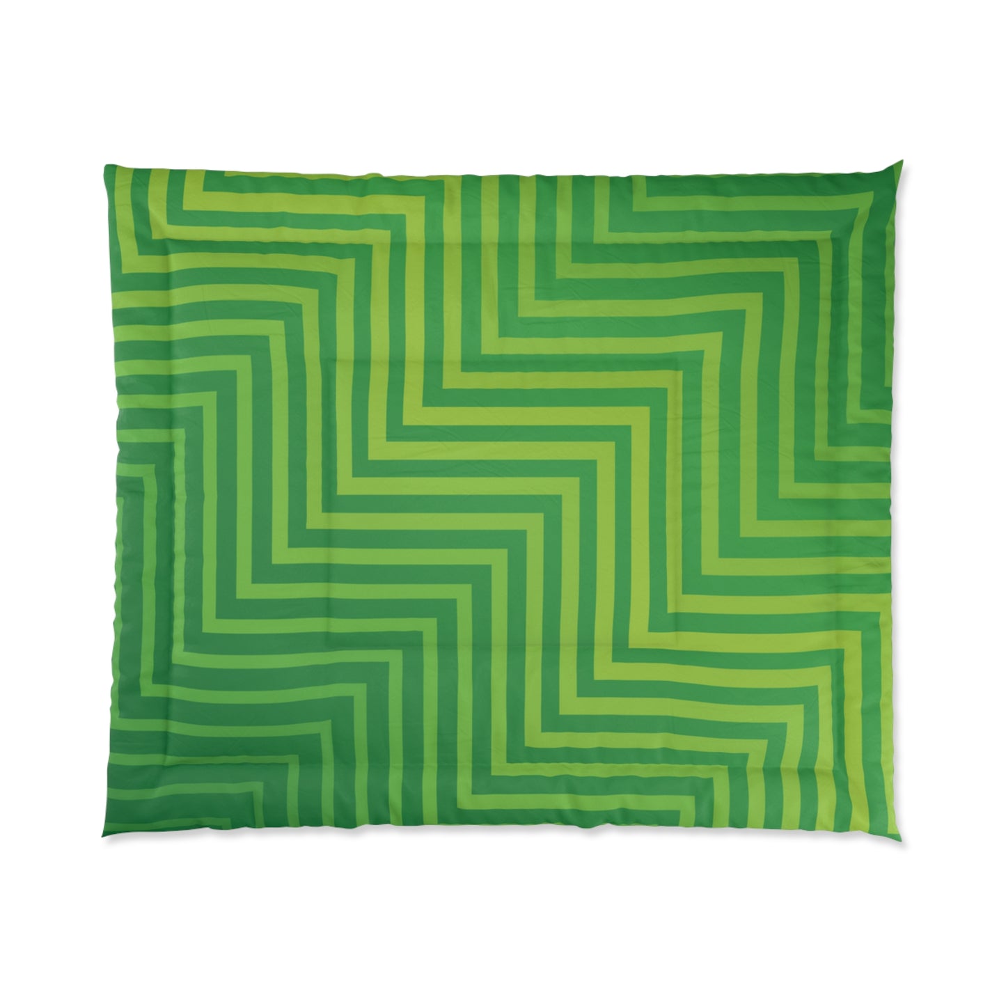 Comforter - Green Zig Zag