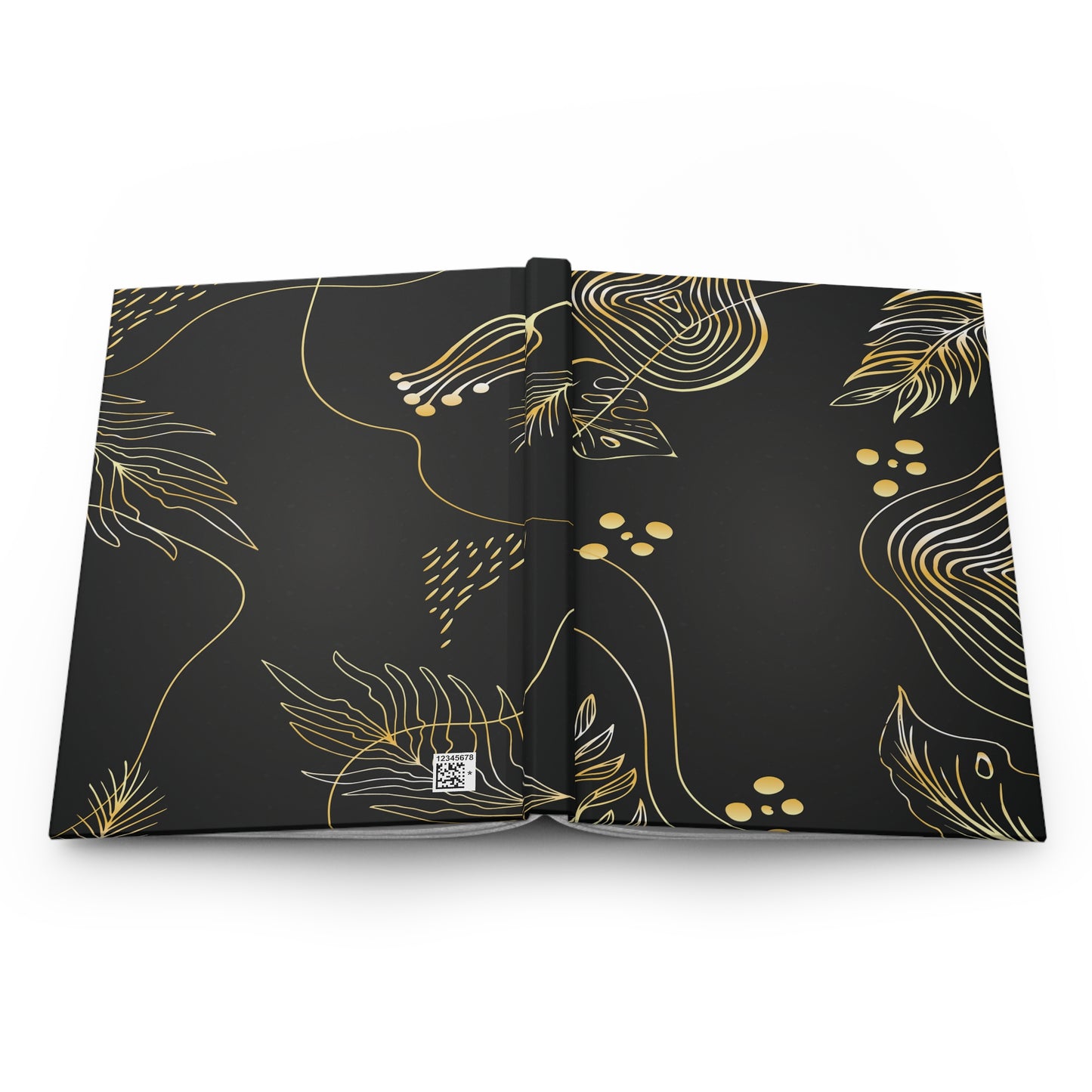 Hardcover Journal Matte - Black Abstract