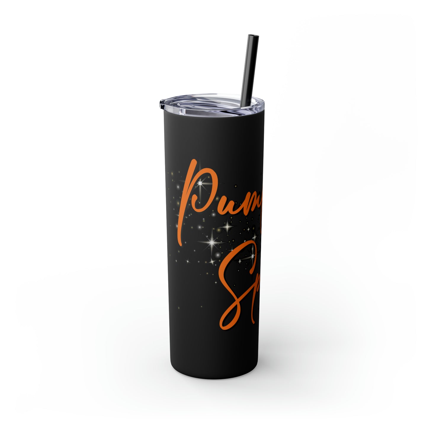 Skinny Tumbler with Straw, 20oz - Pumpkin Spiced