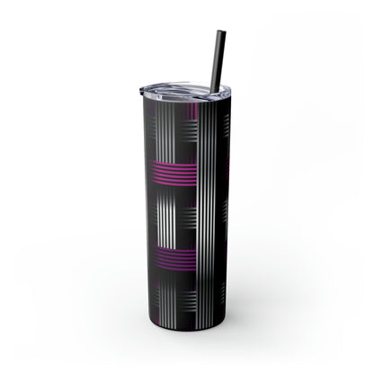 Skinny Tumbler with Straw, 20oz - Abstract 2