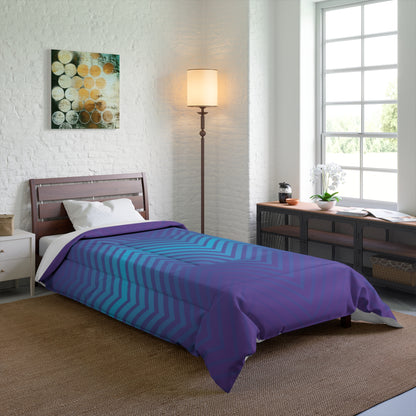 Comforter - Purple/Blue Zig Zag