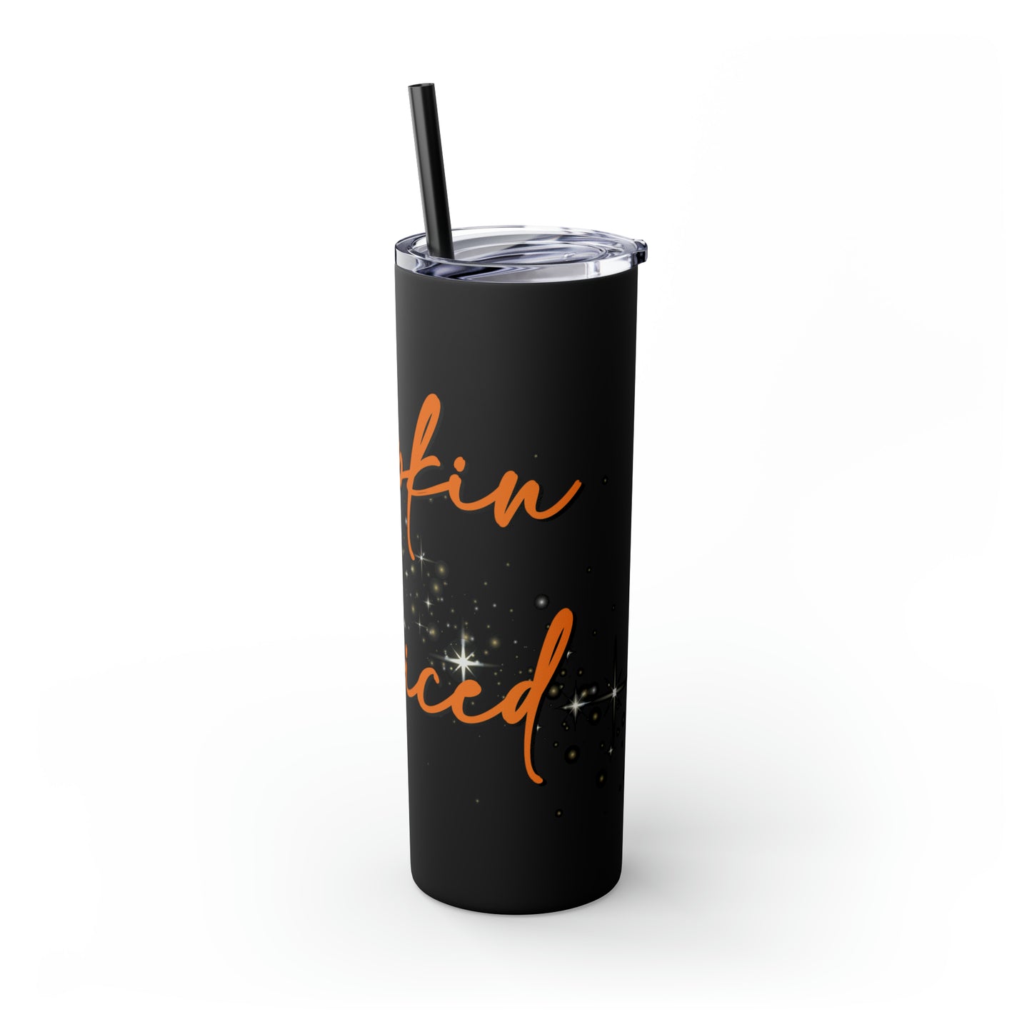 Skinny Tumbler with Straw, 20oz - Pumpkin Spiced