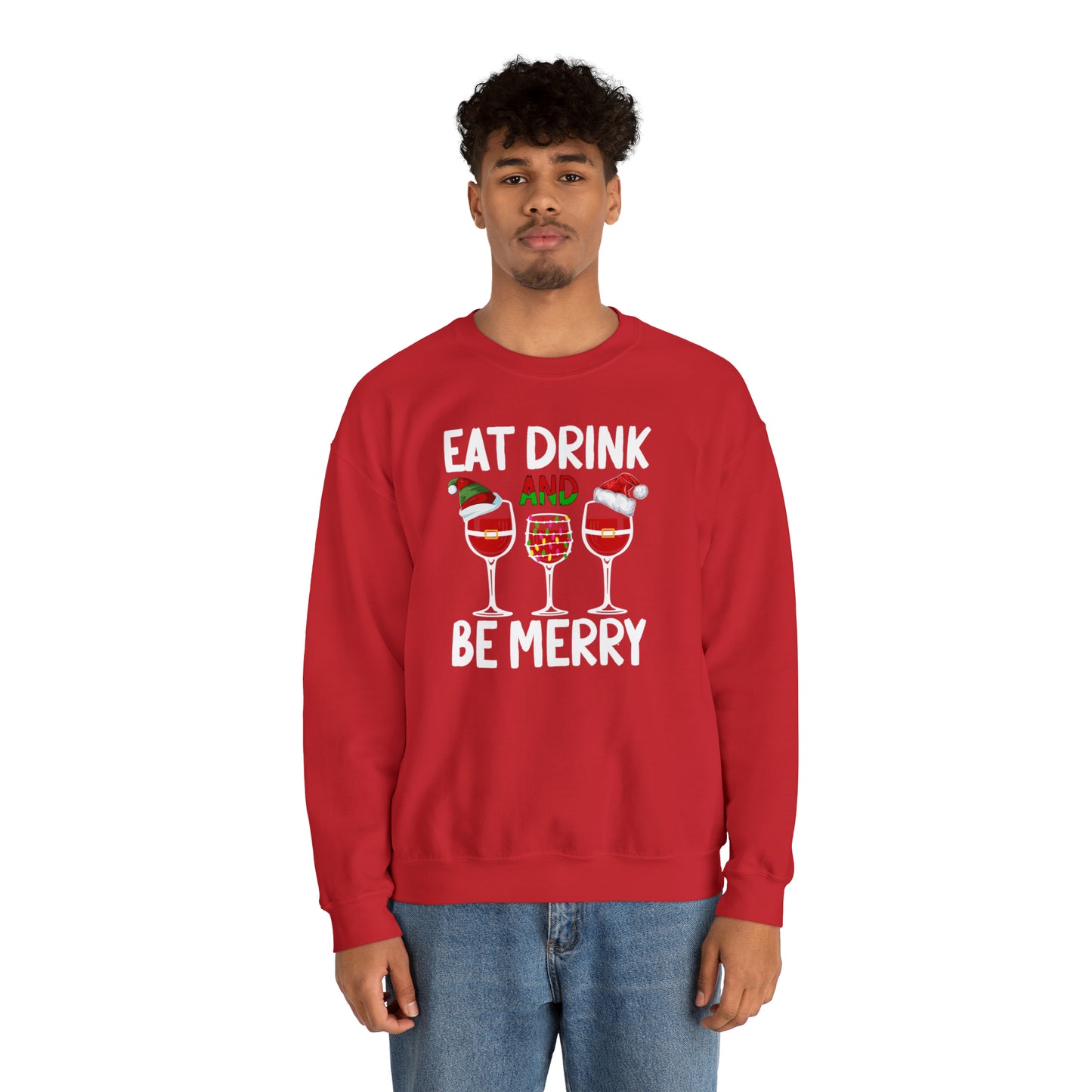 Unisex Heavy Blend™ Crewneck Sweatshirt - Eat, Drink and be Merry