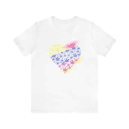 Unisex Jersey Short Sleeve Tee- Weed Heart