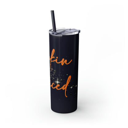 Skinny Tumbler with Straw, 20oz - Pumpkin Spiced