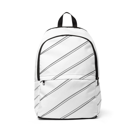 Unisex Fabric Backpack - Diagonal Stripe