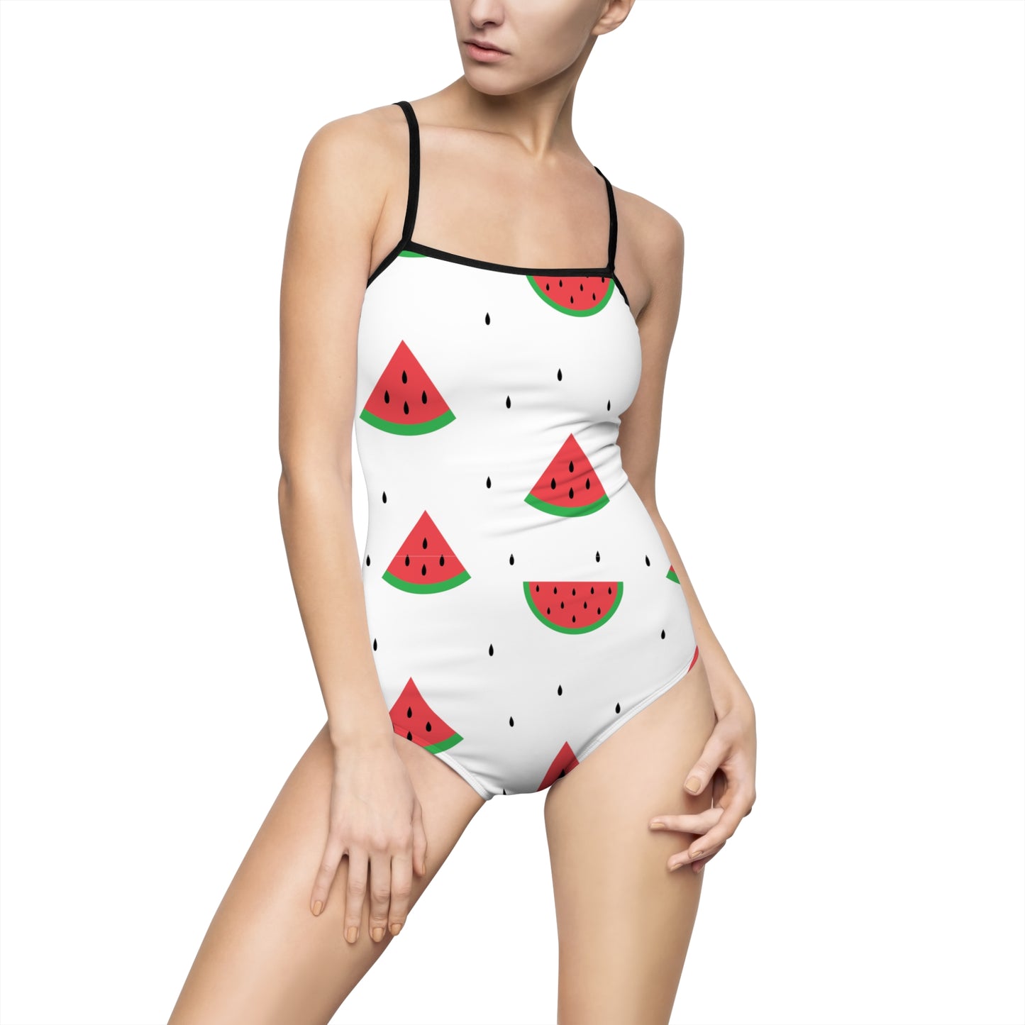 Women's One-piece Swimsuit (AOP) - Watermelons