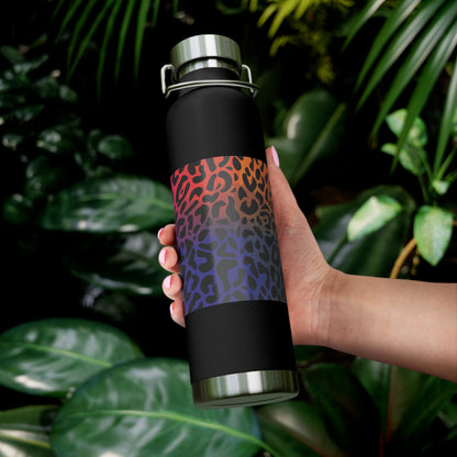 Copper Vacuum Insulated Bottle, 22oz - Rainbow Leopard