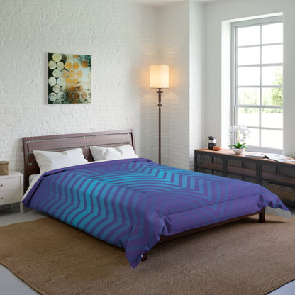 Comforter - Purple/Blue Zig Zag