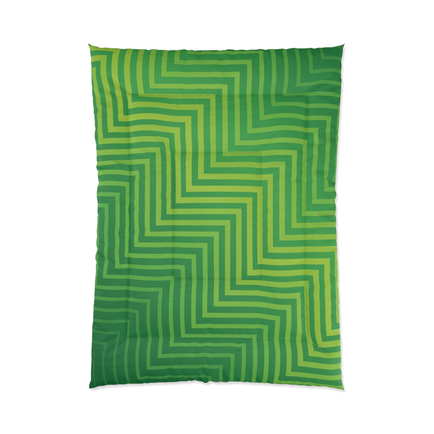 Comforter - Green Zig Zag