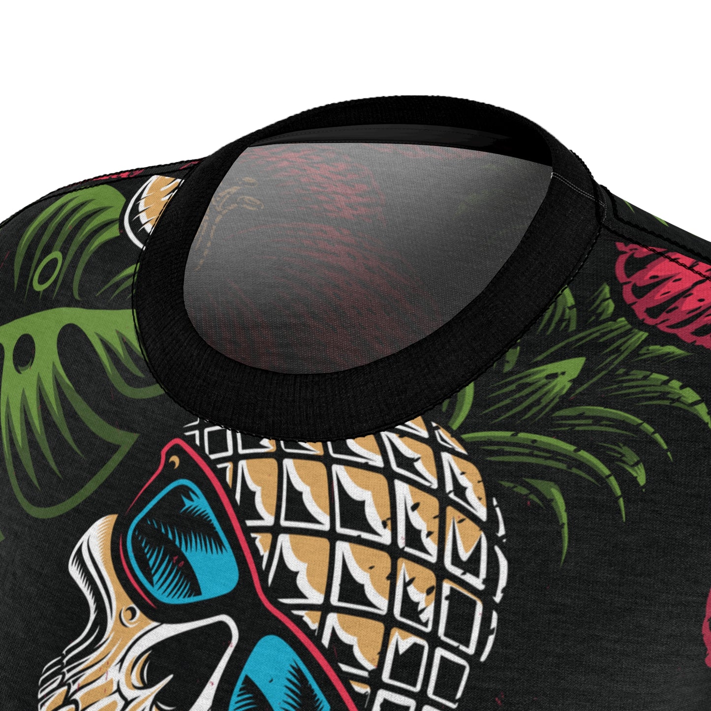 Women's Cut & Sew Tee (AOP) - Tropical Skull