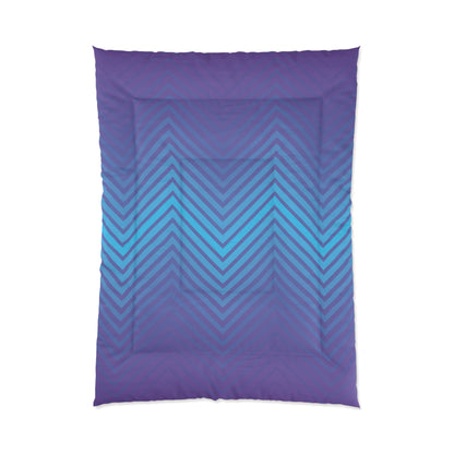 Comforter - Purple/Blue Zig Zag