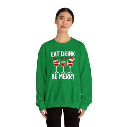 Unisex Heavy Blend™ Crewneck Sweatshirt - Eat, Drink and be Merry