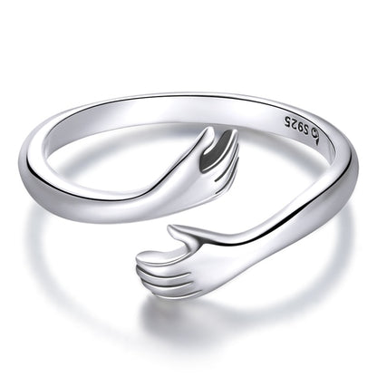 Sterling Silver Embrace Ring Hug