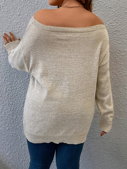 LUNE Plus Off Shoulder Sweater