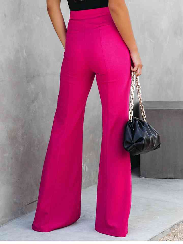 Front Slit Flare Leg Pants