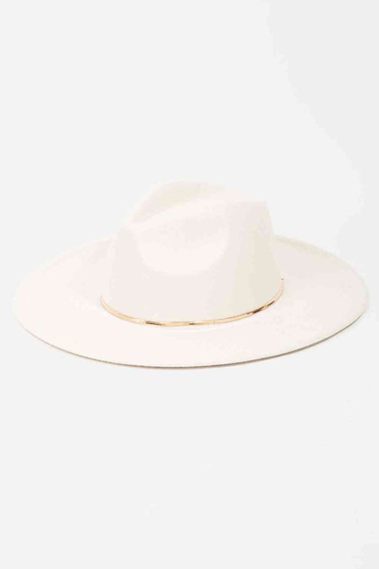 Fame Slice of Chic Herringbone Chain Fedora