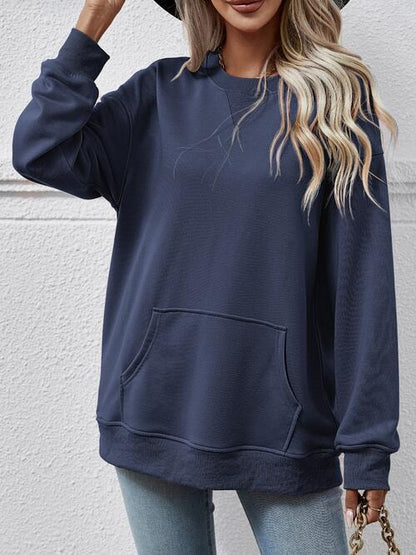 Round Neck Long Sleeve Sweatshirt