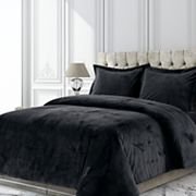 Tribeca Venice Velvet Oversized Solid Duvet Set