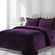 Tribeca Venice Velvet Oversized Solid Duvet Set