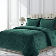 Tribeca Venice Velvet Oversized Solid Duvet Set