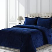 Tribeca Venice Velvet Oversized Solid Duvet Set