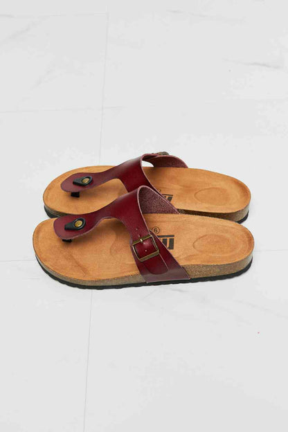 MMShoes Drift Away T-Strap Flip-Flop in Brown