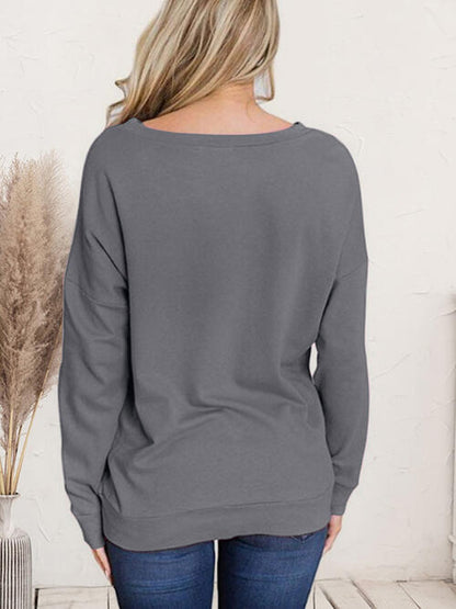 Dropped Shoulder Long Sleeve T-Shirt