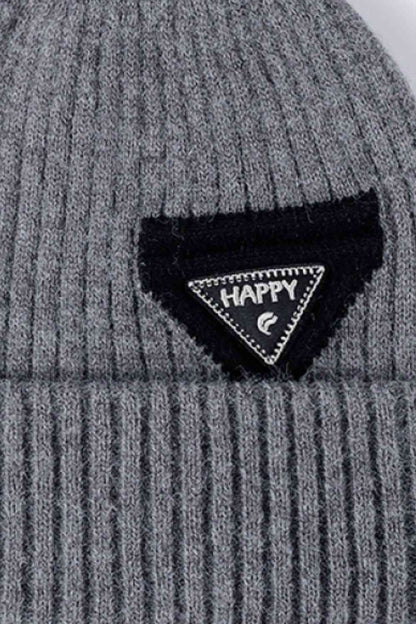 HAPPY Contrast Beanie