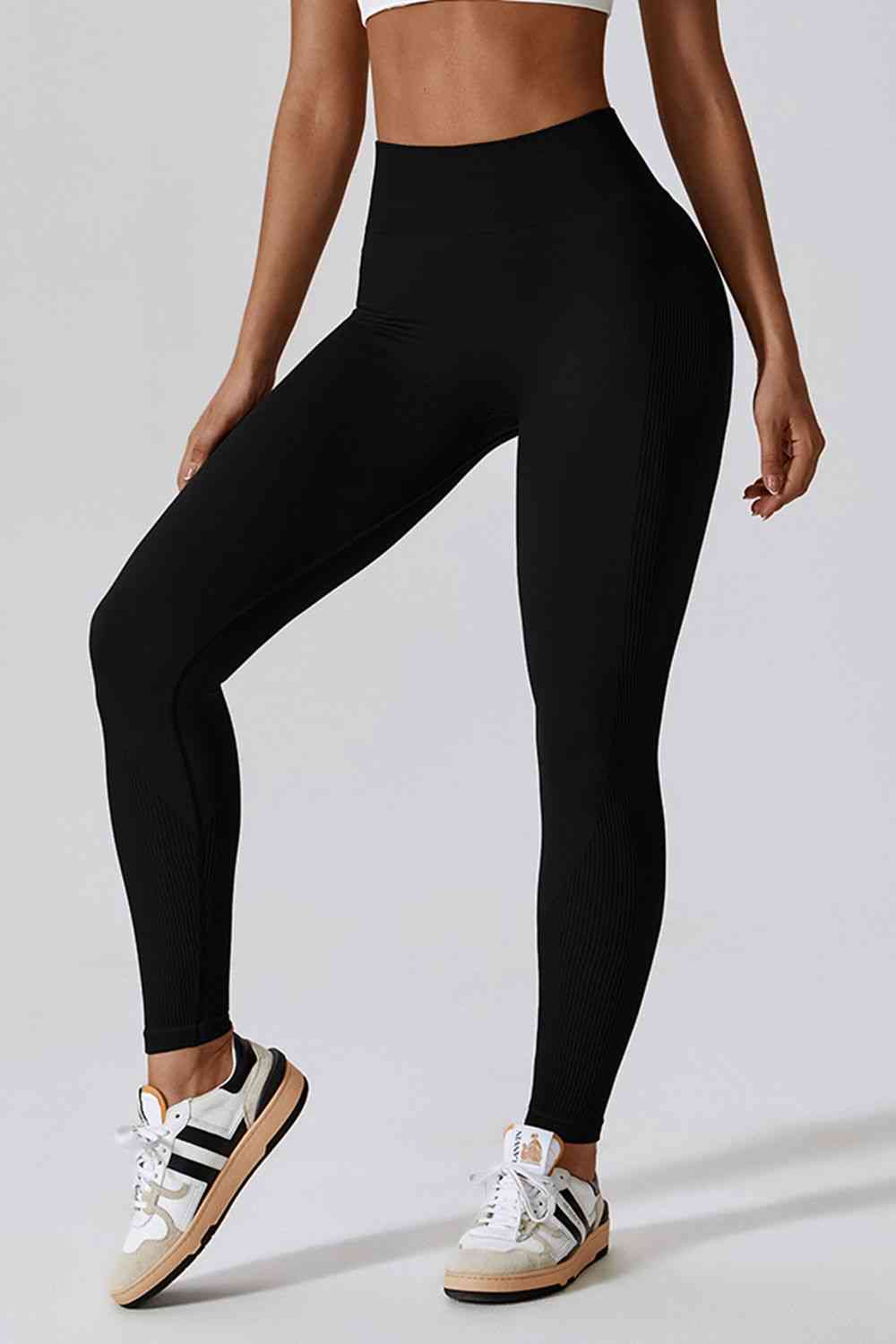 Wide Waistband Slim Fit Long Sports Leggings